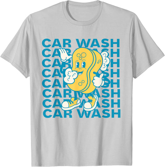 Car Wash Auto Detailing Sponge Carwash Accessory Graphic T-Shirt - T-Shirt | Ash