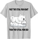 Samoyed Sleeping Pajamas Nightgown T-Shirt - T-Shirt | Ash