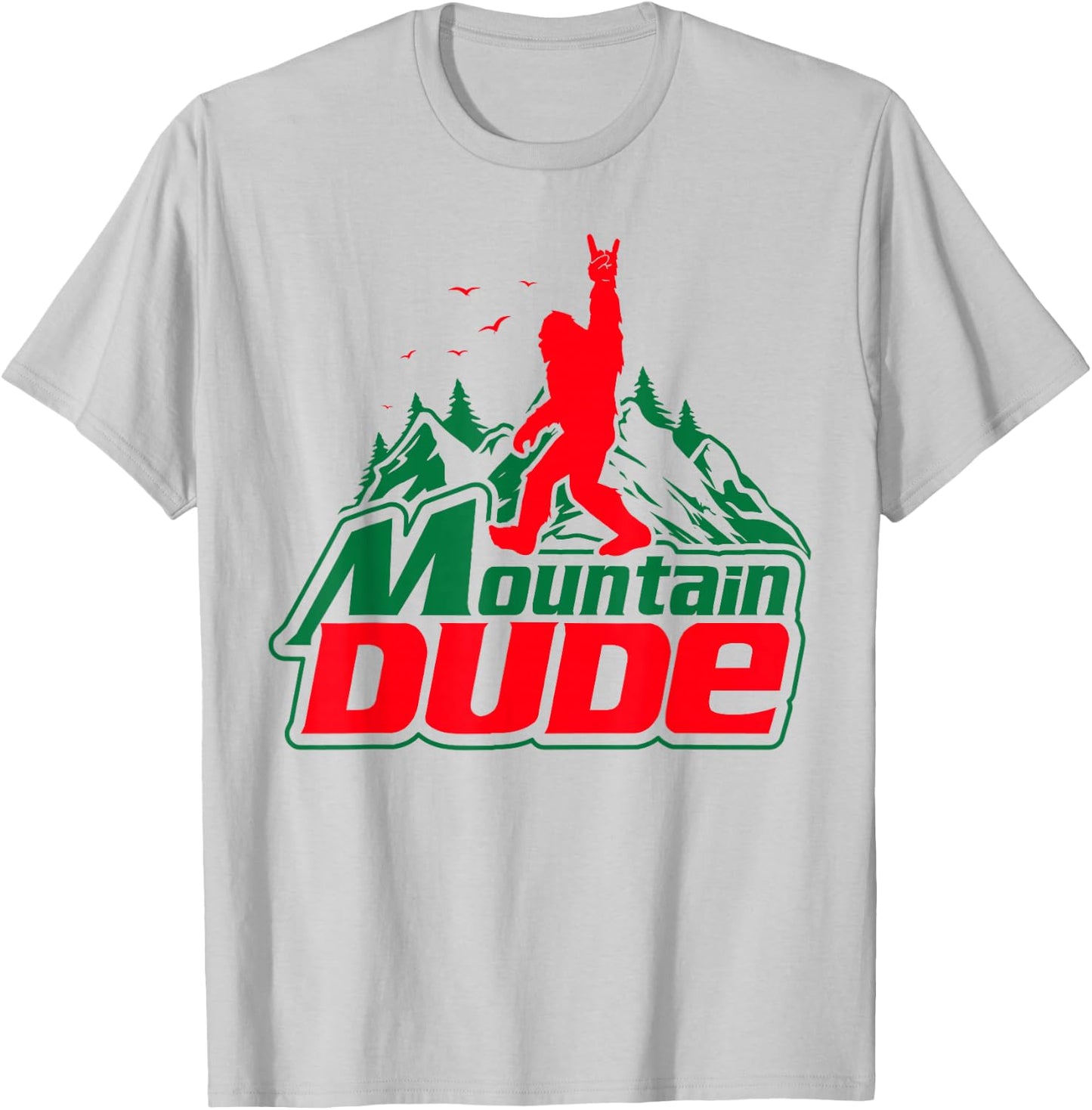 Mountain Dude Funny Bigfoot Sasquatch Hiking Gifts Men Women T-Shirt - T-Shirt | Ash