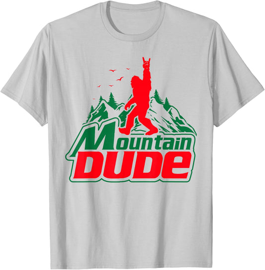 Mountain Dude Funny Bigfoot Sasquatch Hiking Gifts Men Women T-Shirt - T-Shirt | Ash