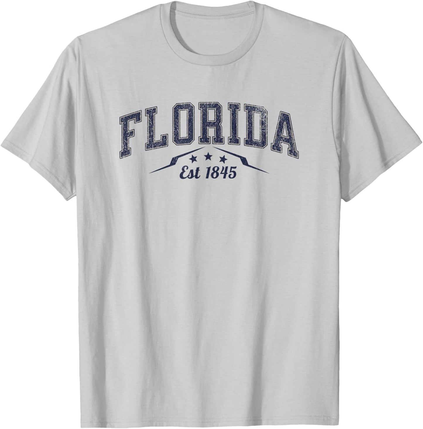 Retro State of Florida Est 1845 Varsity Style Florida T-Shirt - T-Shirt | Ash