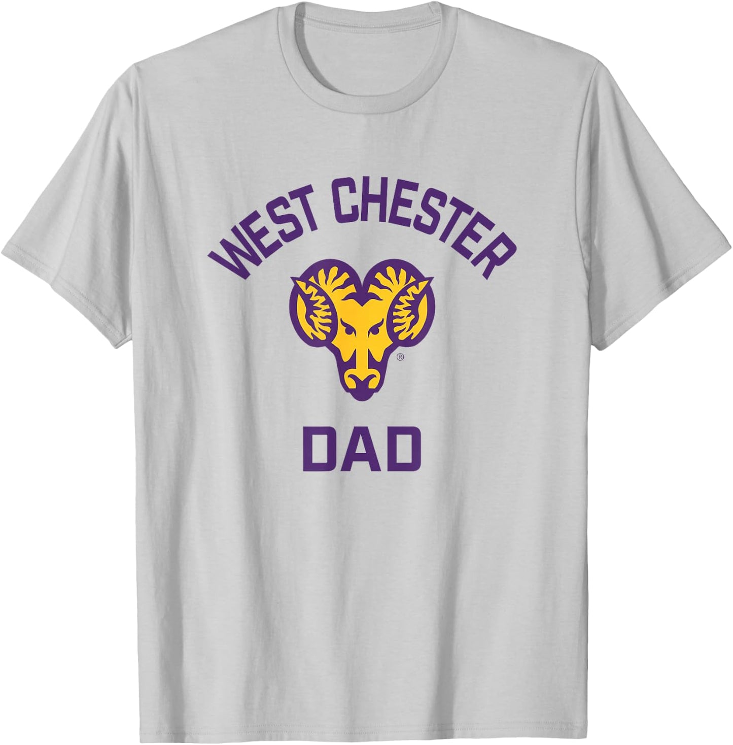 West Chester University Golden Rams Arched Dad T-Shirt - T-Shirt | Ash