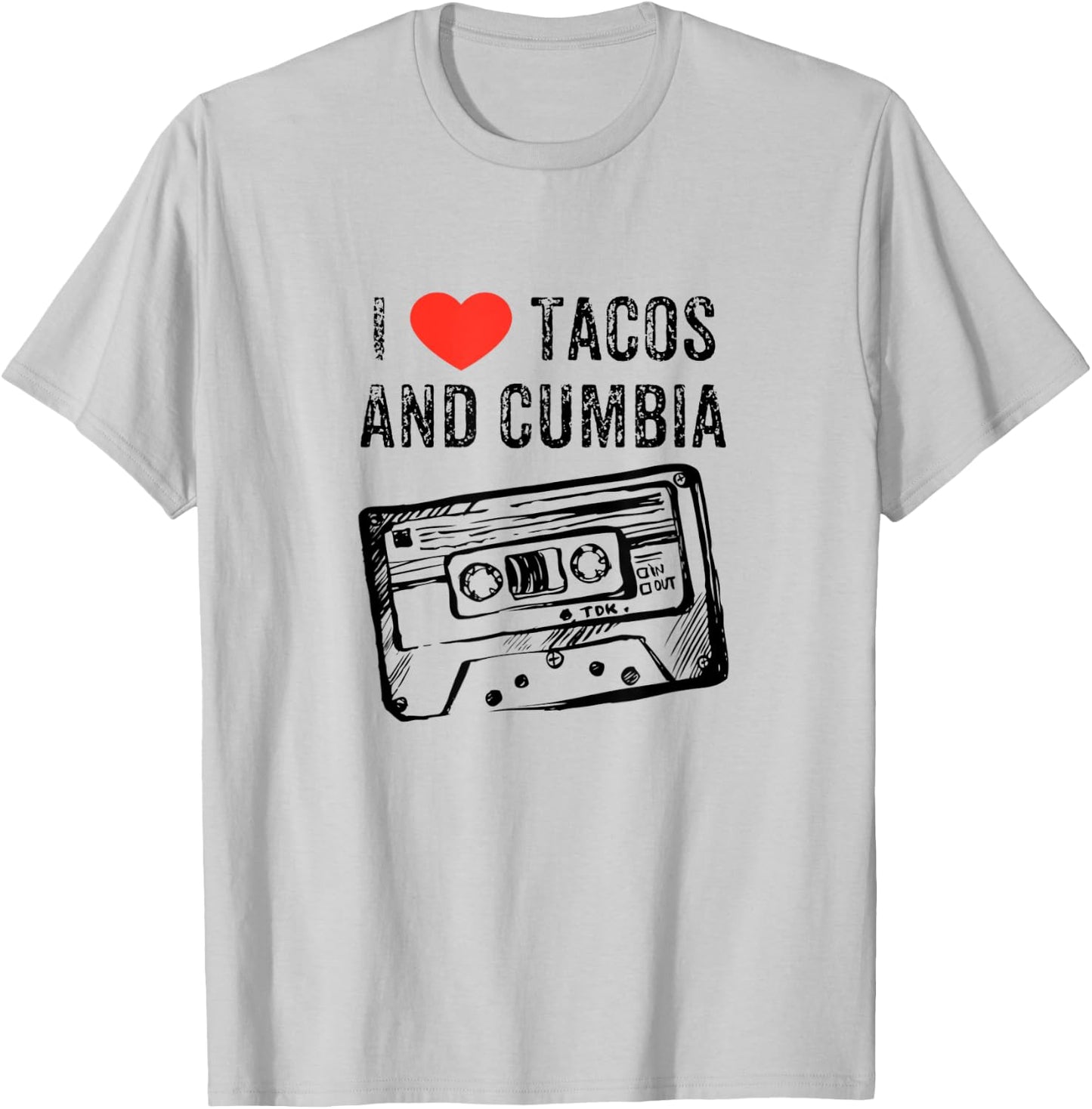 I love Tacos and Cumbia T Shirt Men's Women's T-Shirt - T-Shirt | Ash