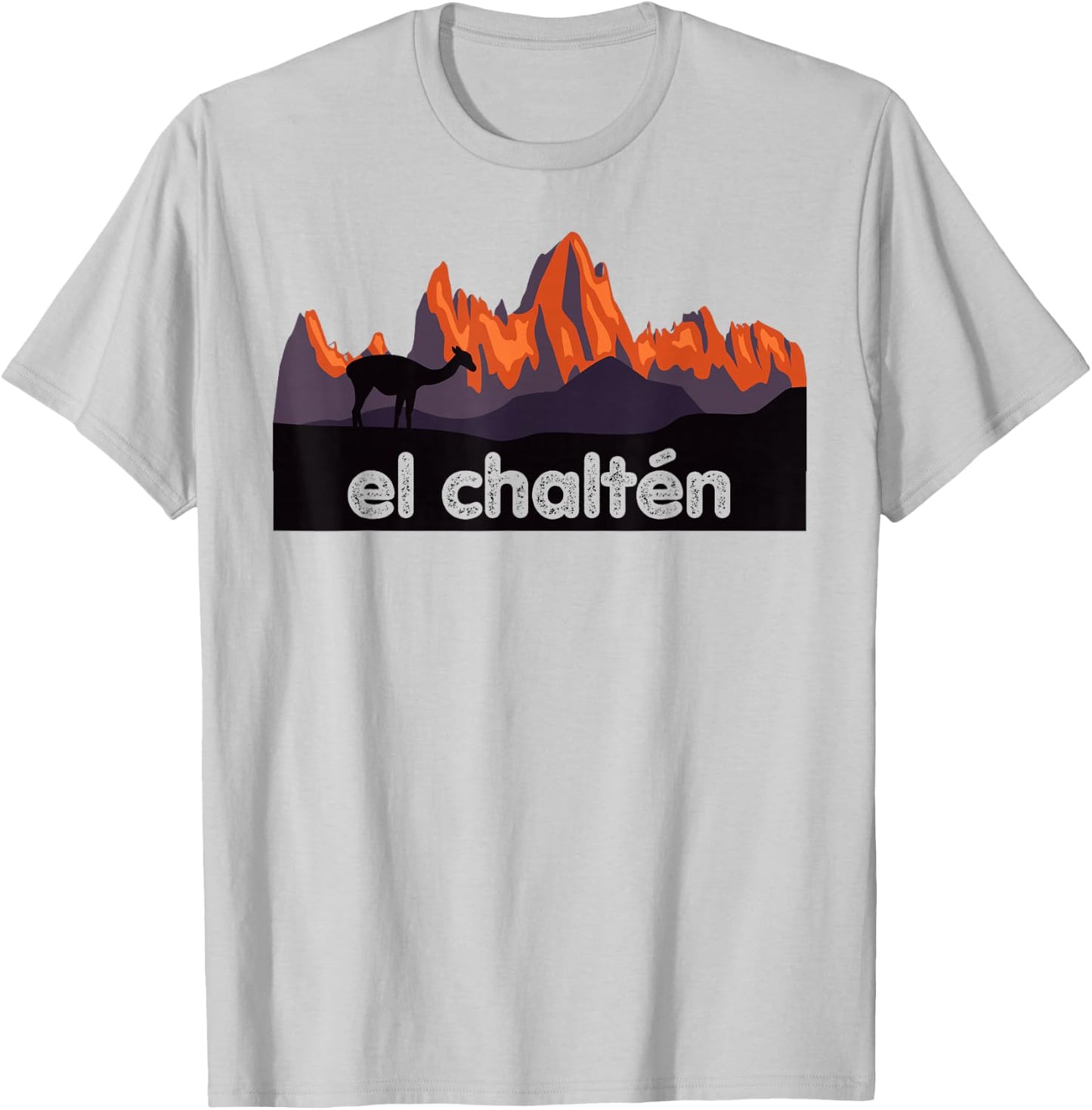 Mt. FITZ ROY Mountain Range, EL CHALTEN T-Shirt - T-Shirt | Ash