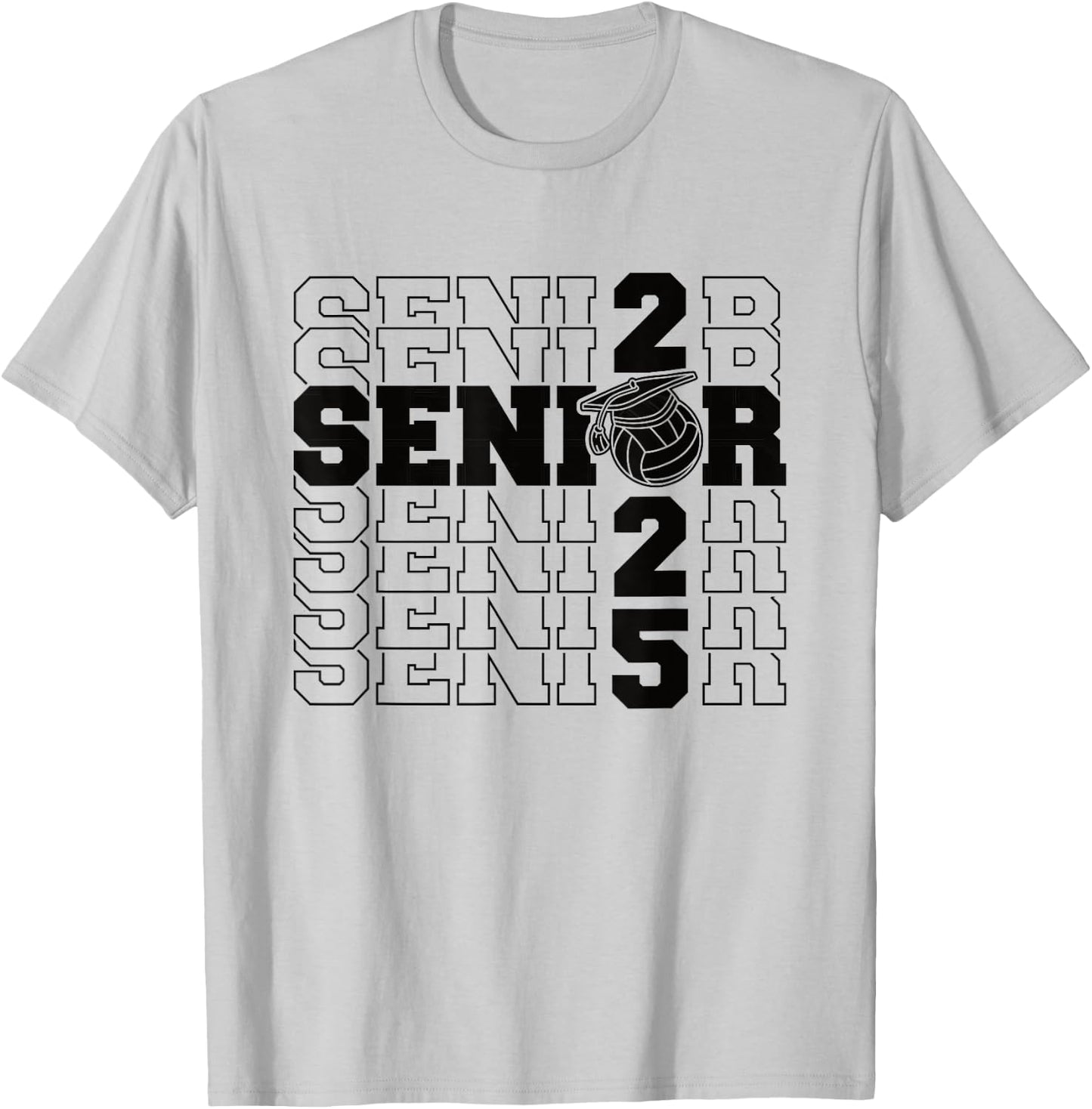 Class of 2025 Volleyball Senior Night T-Shirt - T-Shirt | Ash