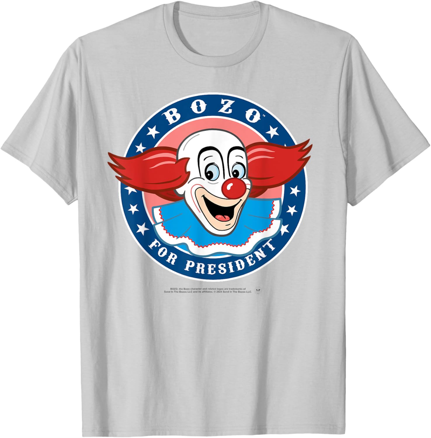 Bozo the Clown - Vintage Bozo For President T-Shirt - T-Shirt | Ash