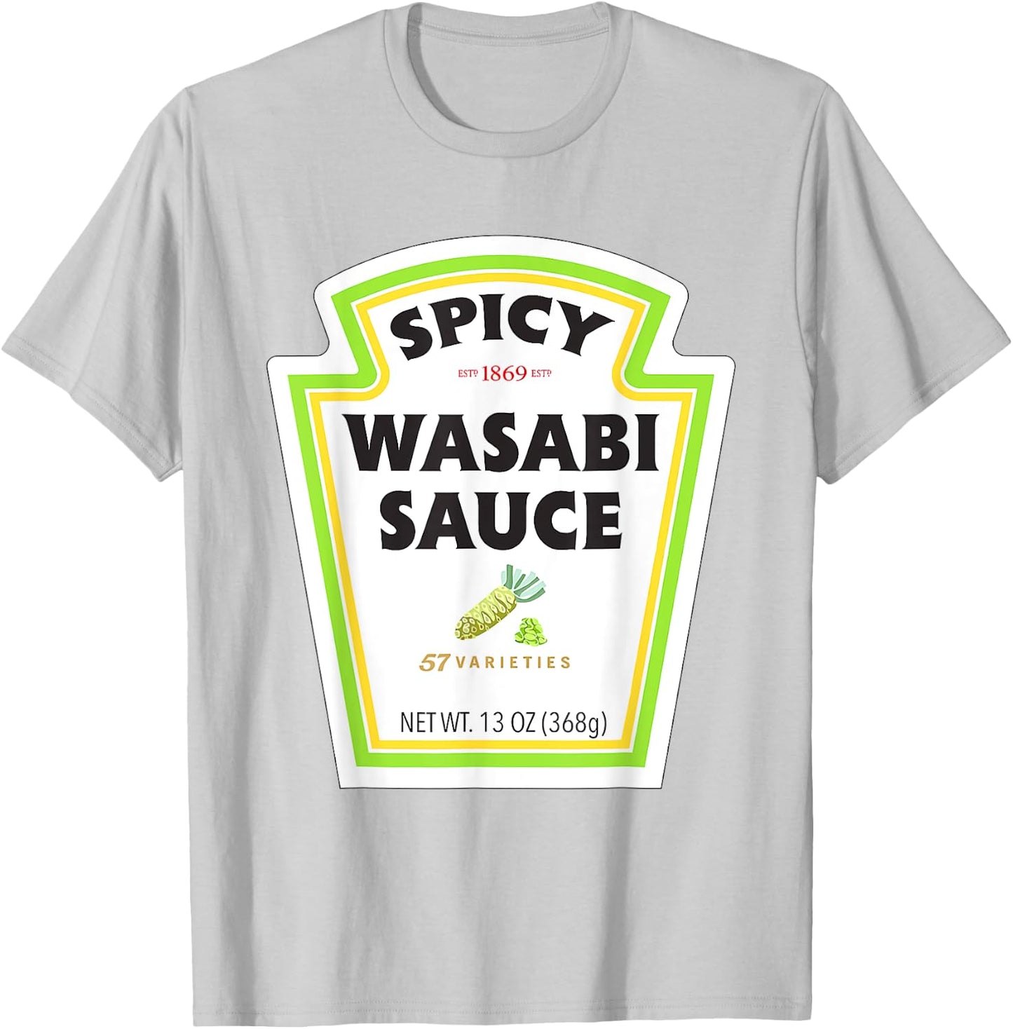 Spicy Wasabi Sauce Halloween Costume Matching Couples Group T-Shirt - T-Shirt | Ash