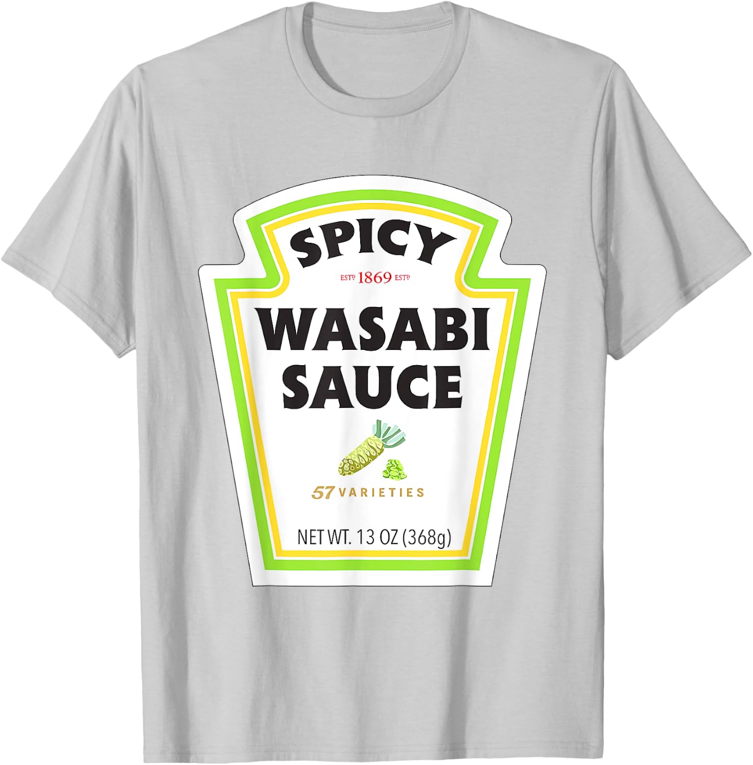 Spicy Wasabi Sauce Halloween Costume Matching Couples Group T-Shirt - T-Shirt | Ash