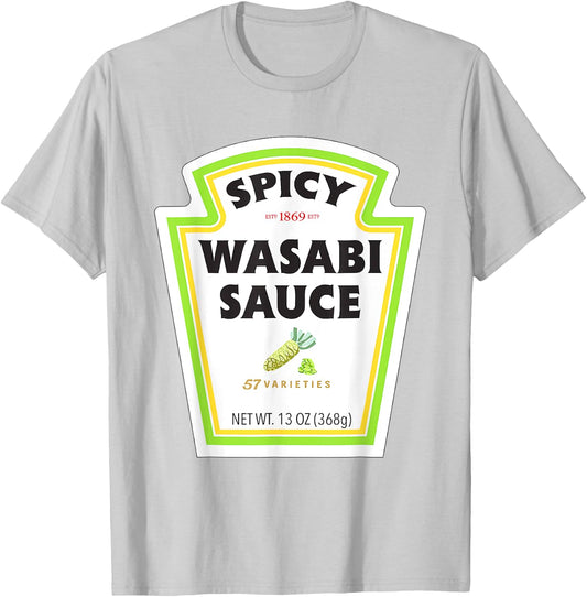 Spicy Wasabi Sauce Halloween Costume Matching Couples Group T-Shirt - T-Shirt | Ash