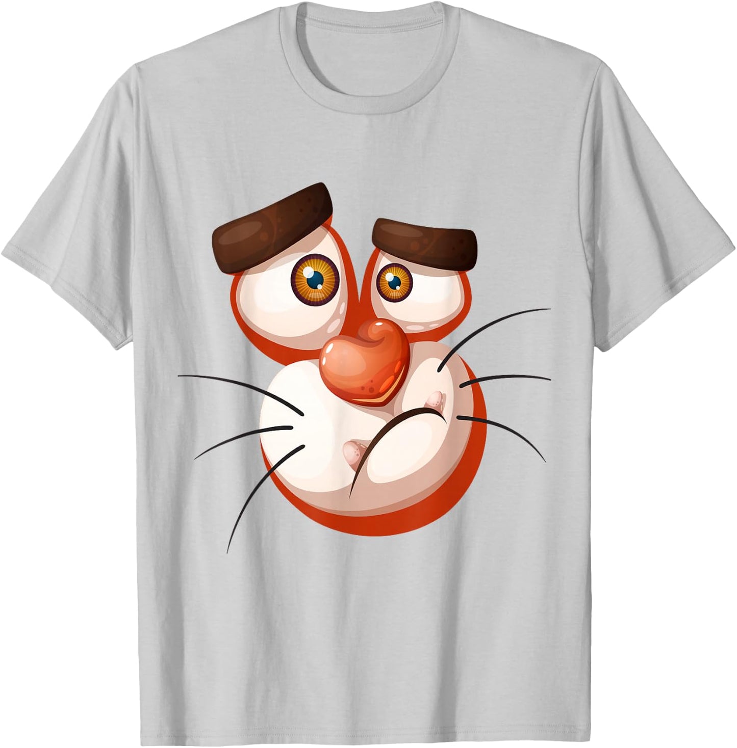 Tiger Halloween Costume Shirt Face Boys Girls Kids T-Shirt - T-Shirt | Ash