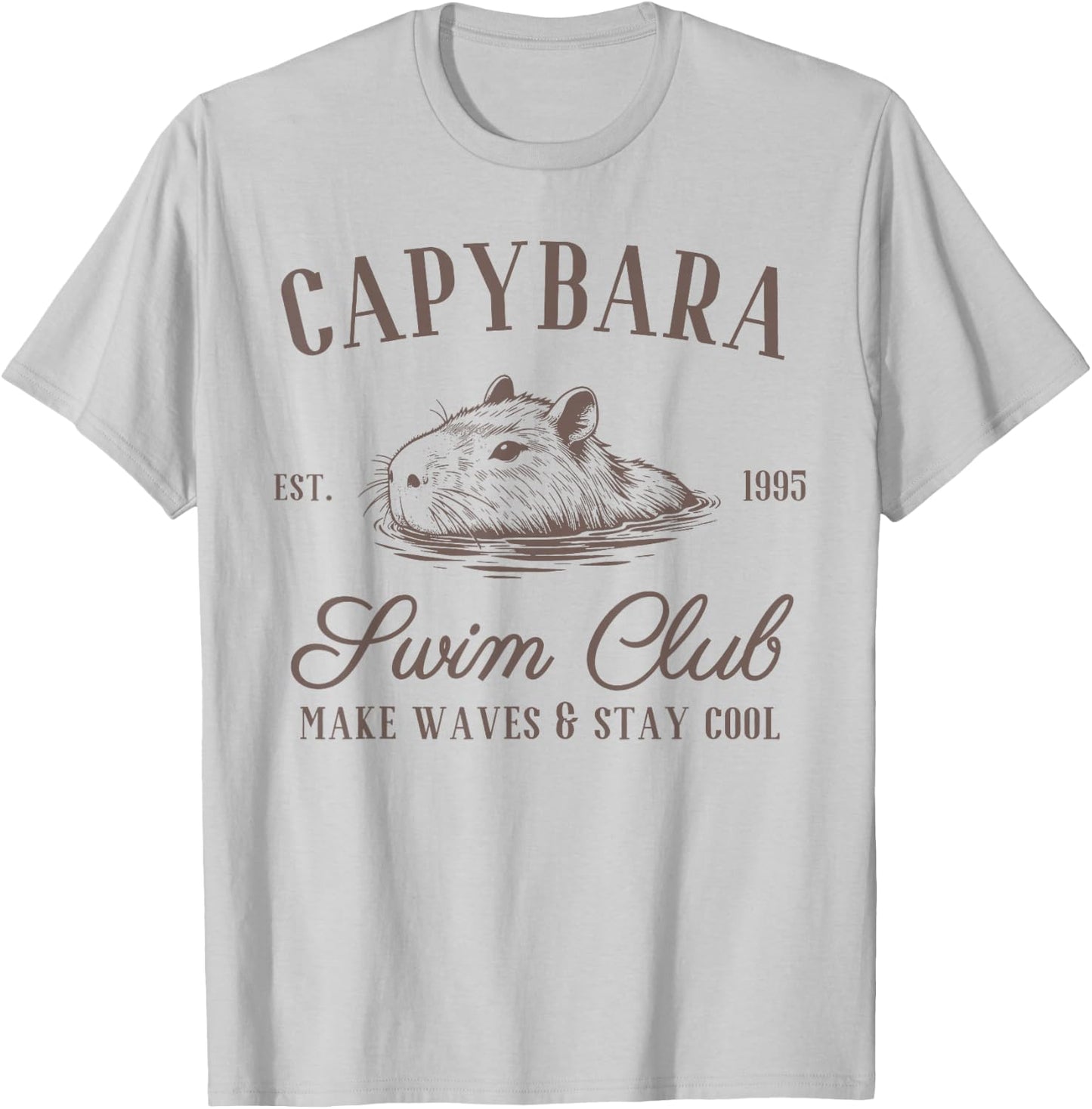 Capybara Swim Club Awesome Capybara, Funny Capybara Meme T-Shirt - T-Shirt | Ash