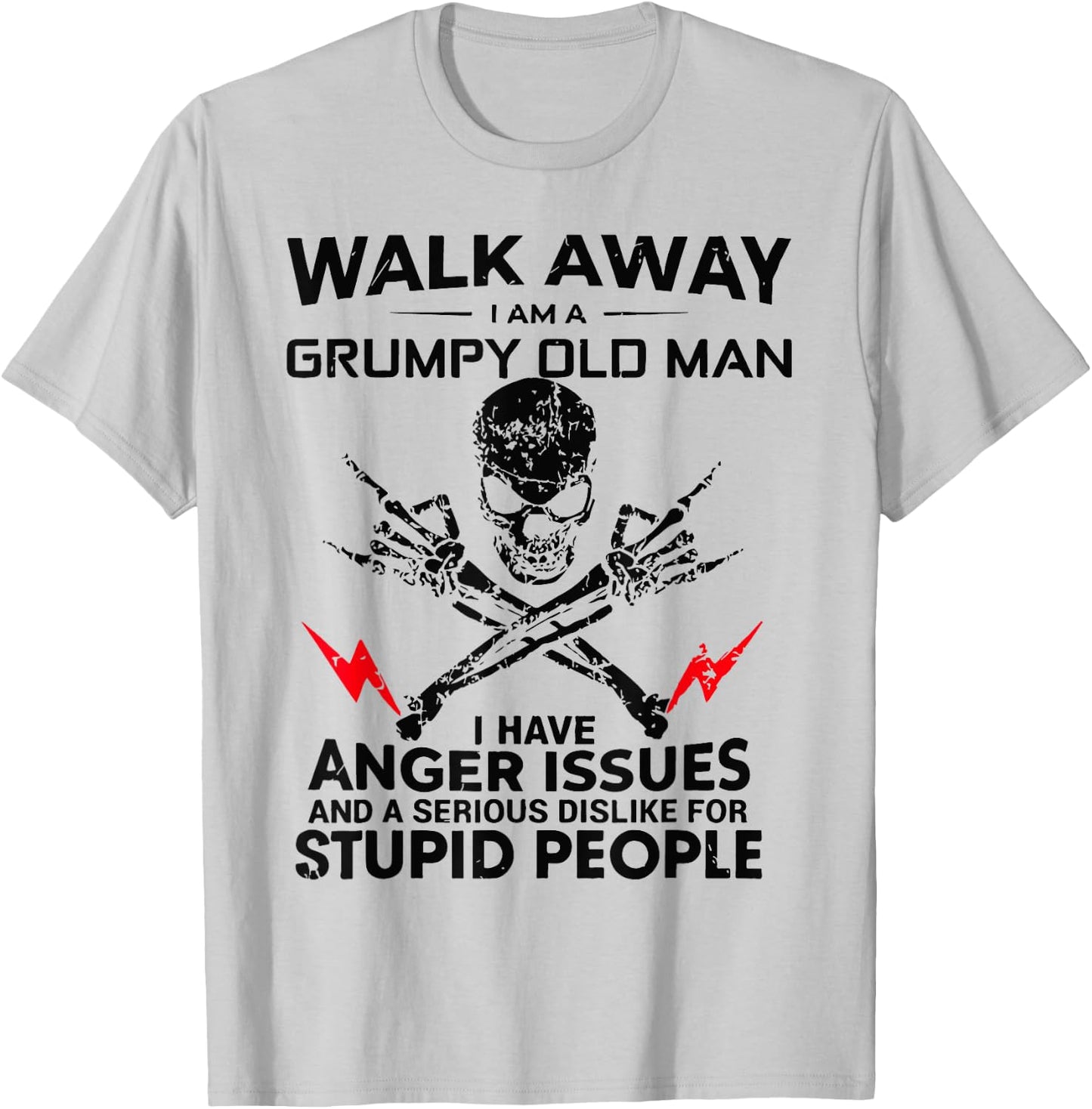 Walk Away I Am A Grumpy Old Man T-Shirt - T-Shirt | Ash