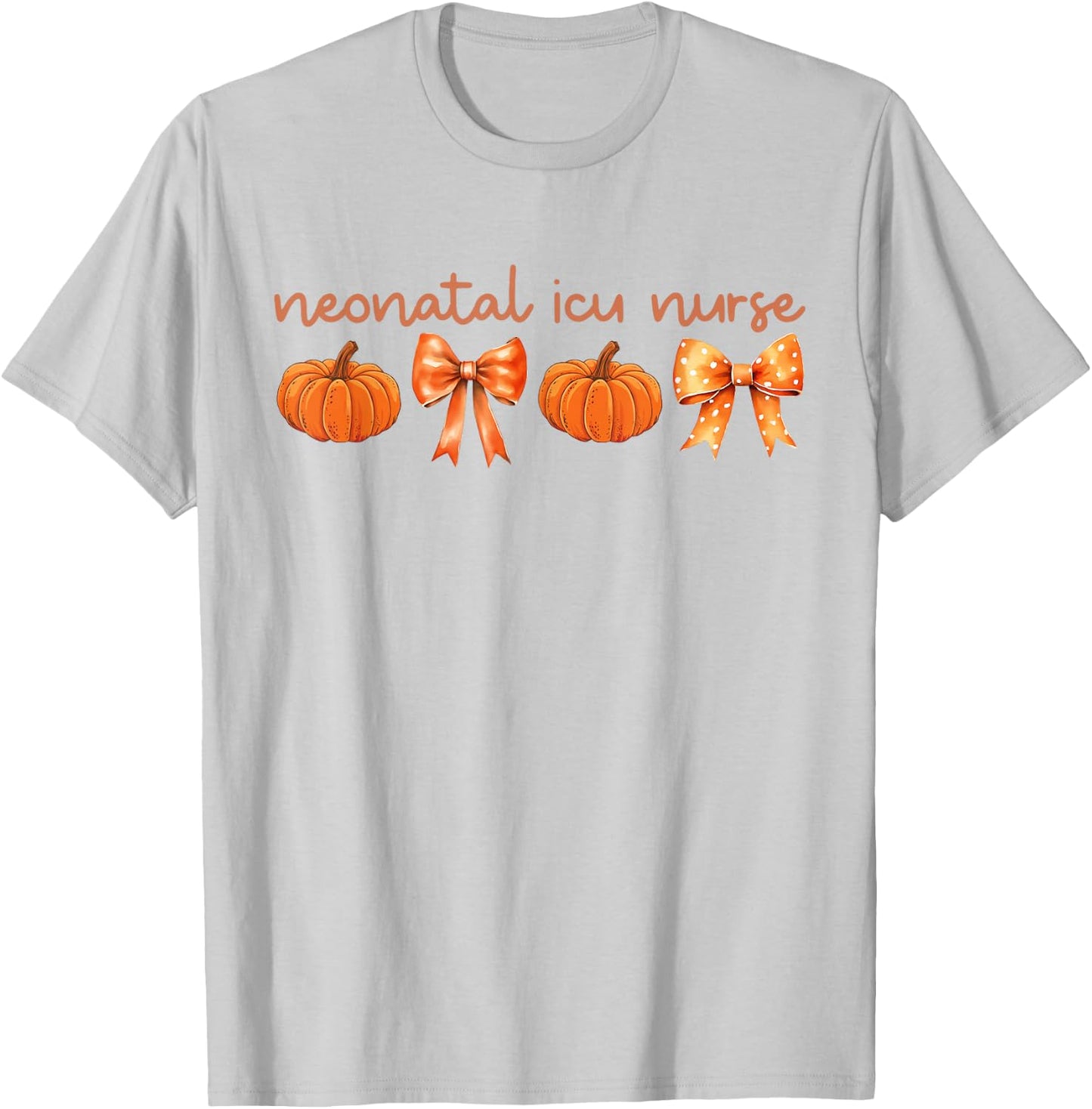 Neonatal Intensive Care Unit NICU Coquette Autumn Fall T-Shirt - T-Shirt | Ash