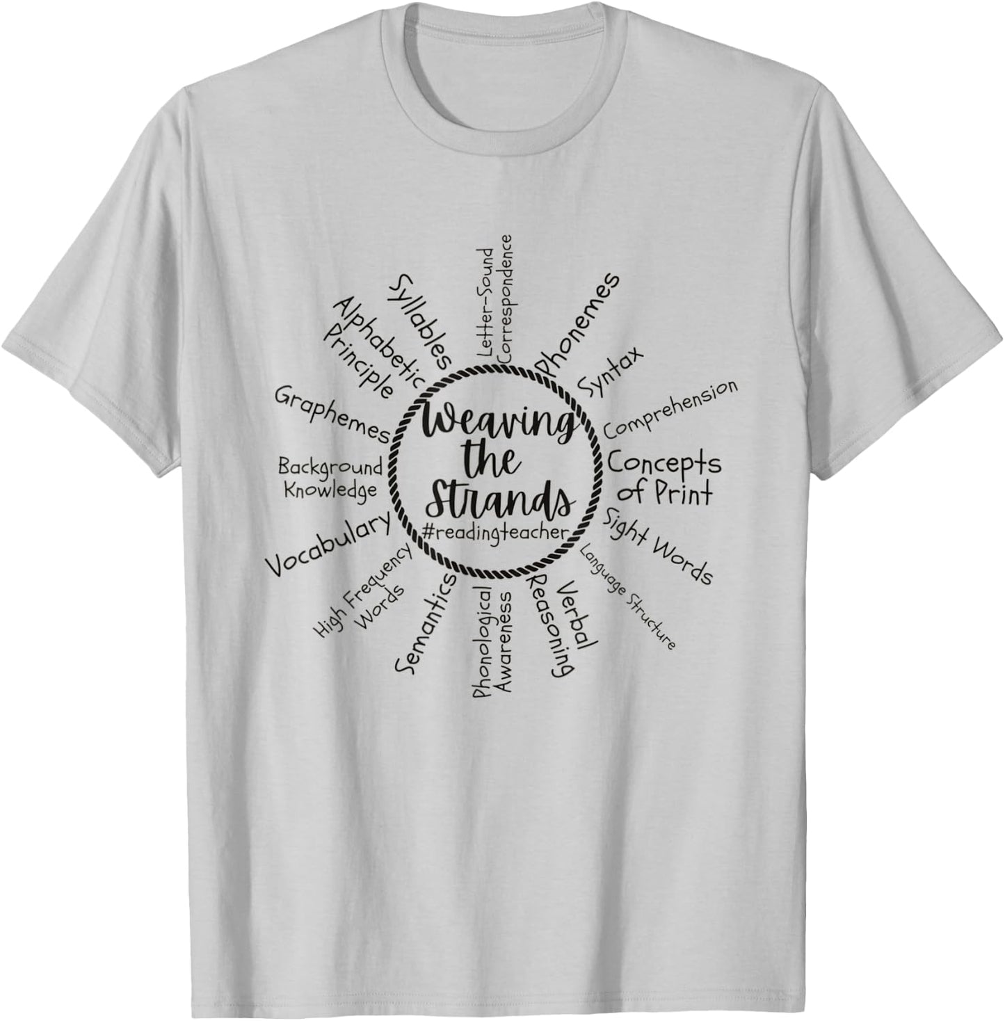 Science of Reading Teacher Phonics Reading Interventionist T-Shirt - T-Shirt | Ash