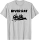 Whitewater Rafting, Paddle Raft: RIVER RAT T-Shirt - T-Shirt | Ash