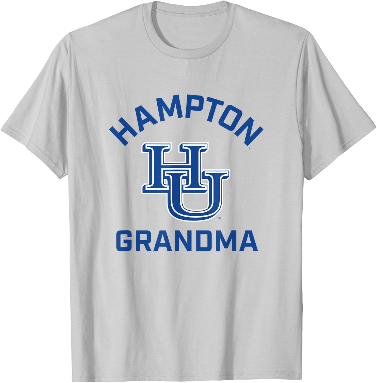 Hampton University Pirates Arched Grandma T-Shirt - T-Shirt | Ash