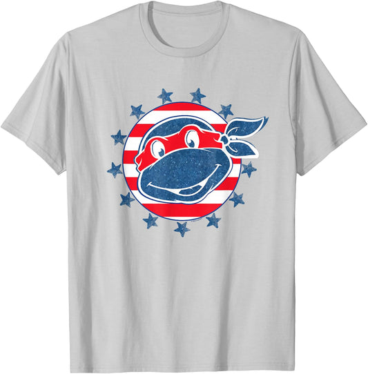 Teenage Mutant Ninja Turtles 4th Of July Headshot T-Shirt - T-Shirt | Ash