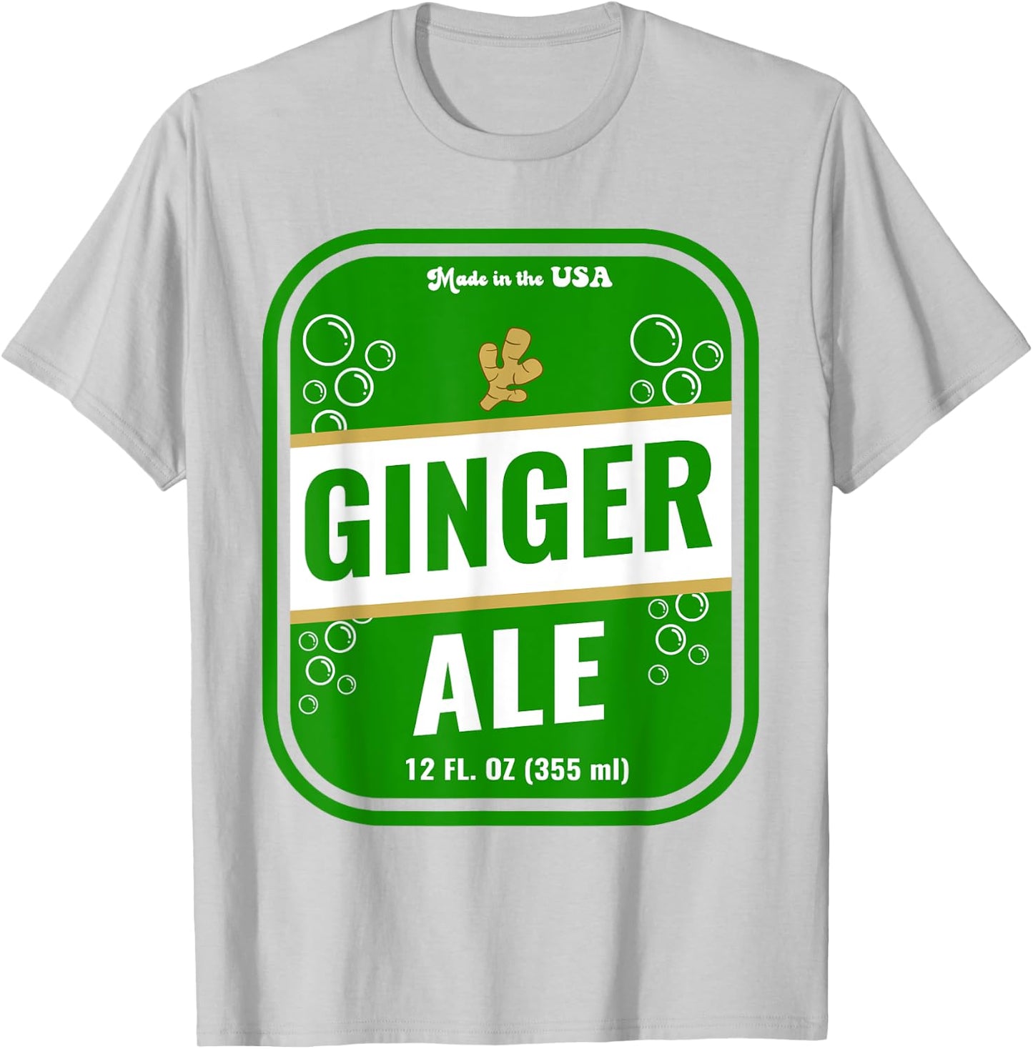 Halloween Costume Ginger Ale Unique Costume Idea T-Shirt - T-Shirt | Ash