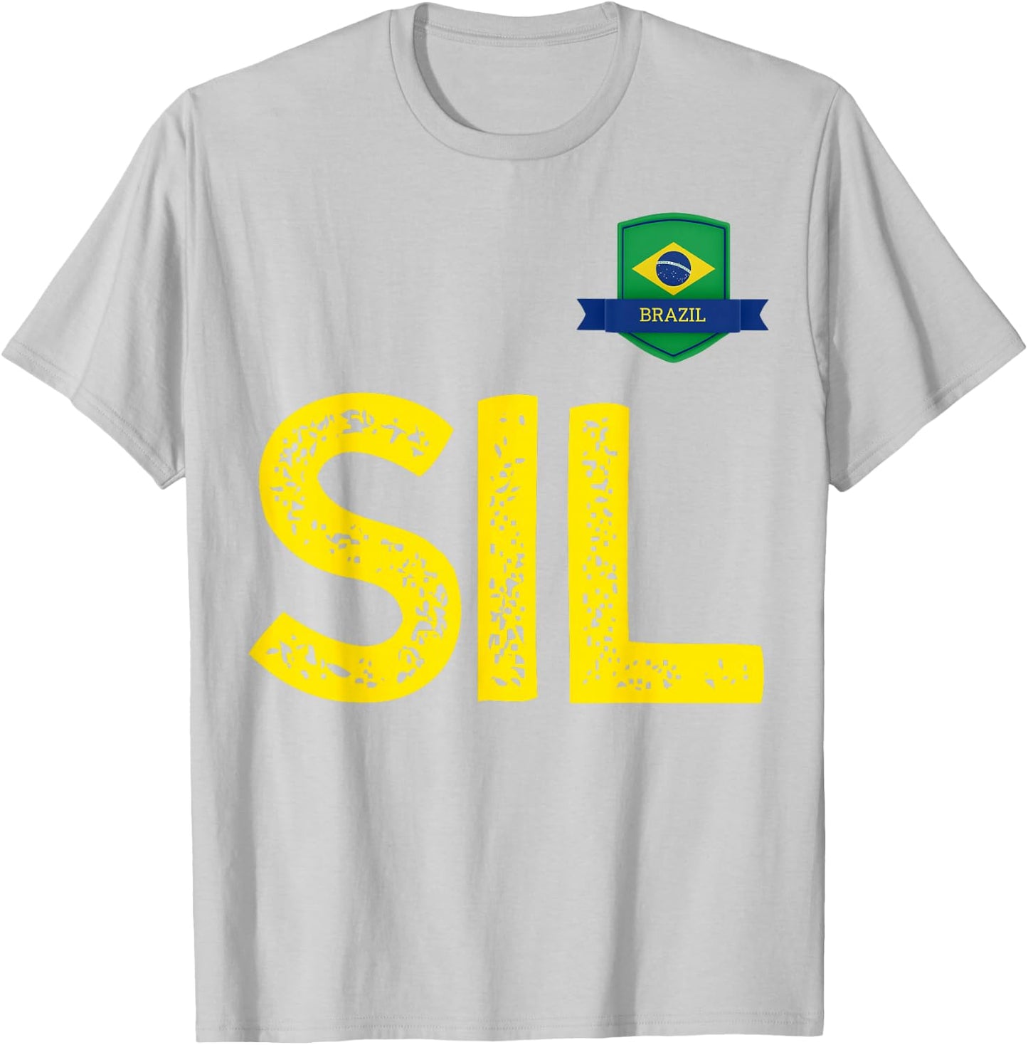 Brazil Human-Flag Letter S and letter I and L Brazil Brasil T-Shirt - T-Shirt | Ash