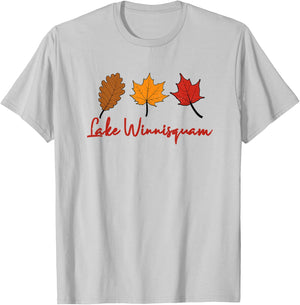 Lake Winnisquam Fall Foliage Autumn Leaf Peeping Oak Maple T-Shirt - T-Shirt | Ash