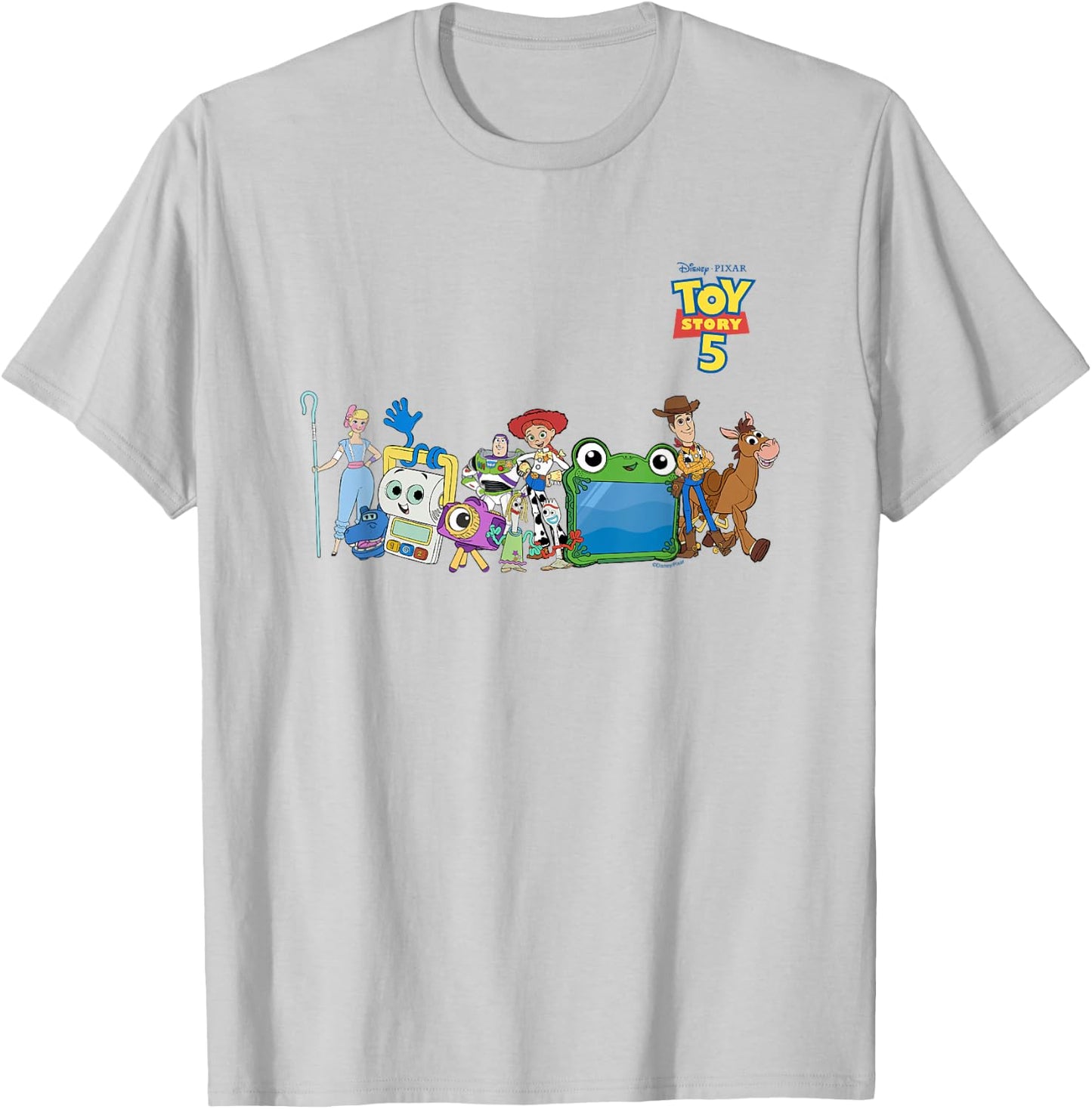 Disney Pixar Toy Story 5 Characters Group Photo T-Shirt - T-Shirt | Ash