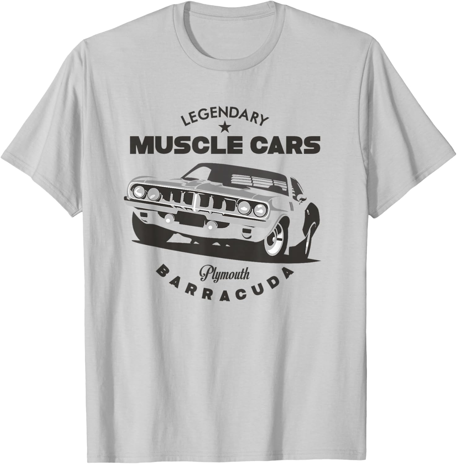Legendary Muscle Car Barracuda Cuda Classic Vintage 1970s T-Shirt - T-Shirt | Ash