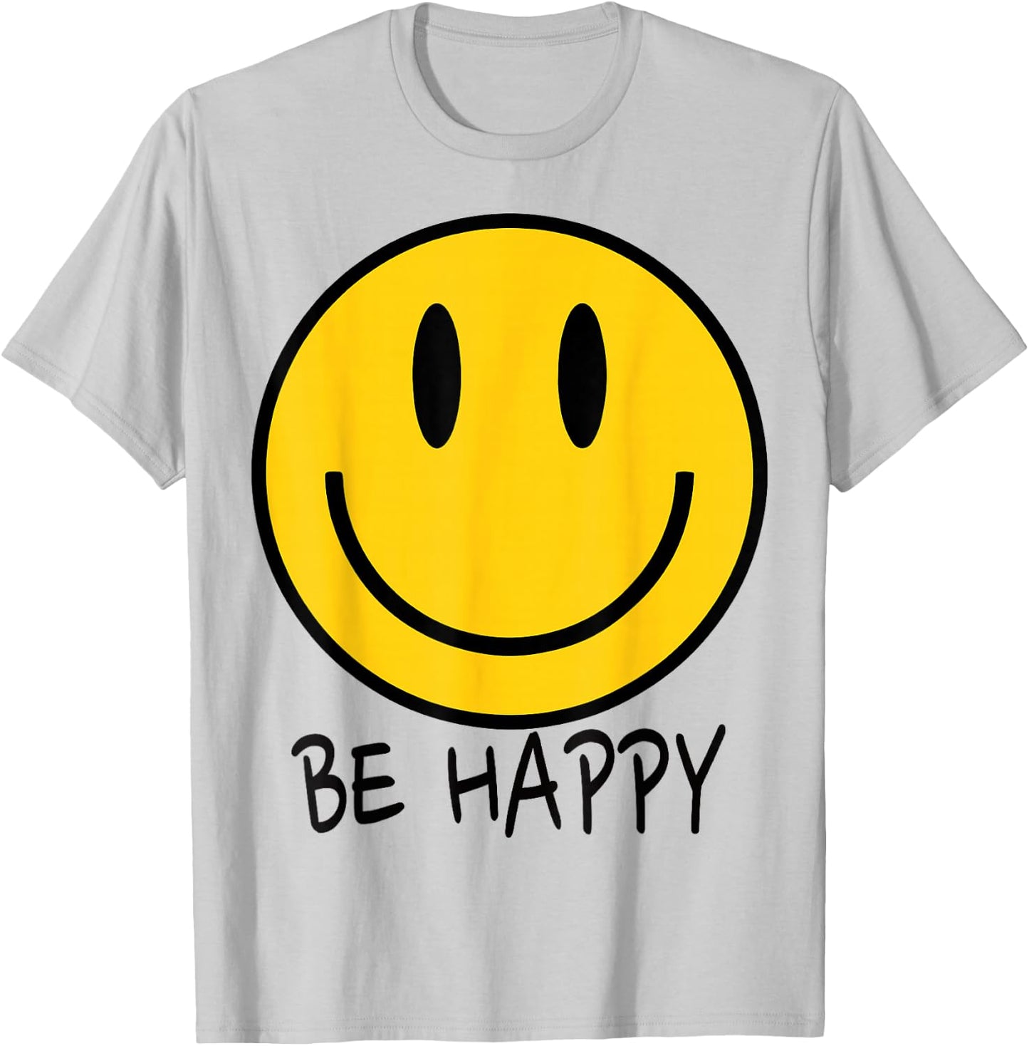 Be Happy 70s Yellow Smile Face Happy Smiling Face Kids T-Shirt - T-Shirt | Ash