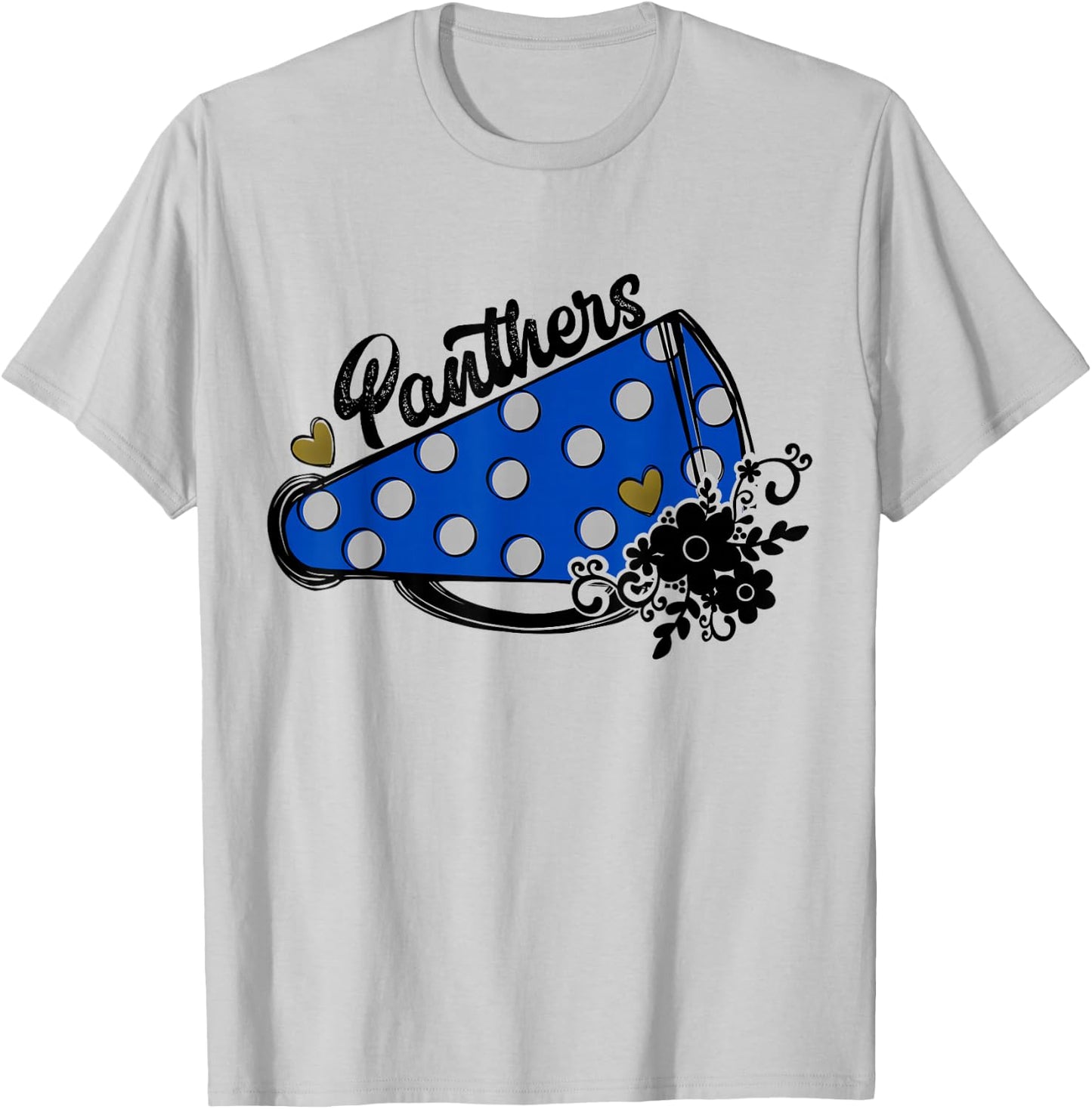 Cheerleader Cheer Panther School Sports Fan Team Spirit T-Shirt - T-Shirt | Ash