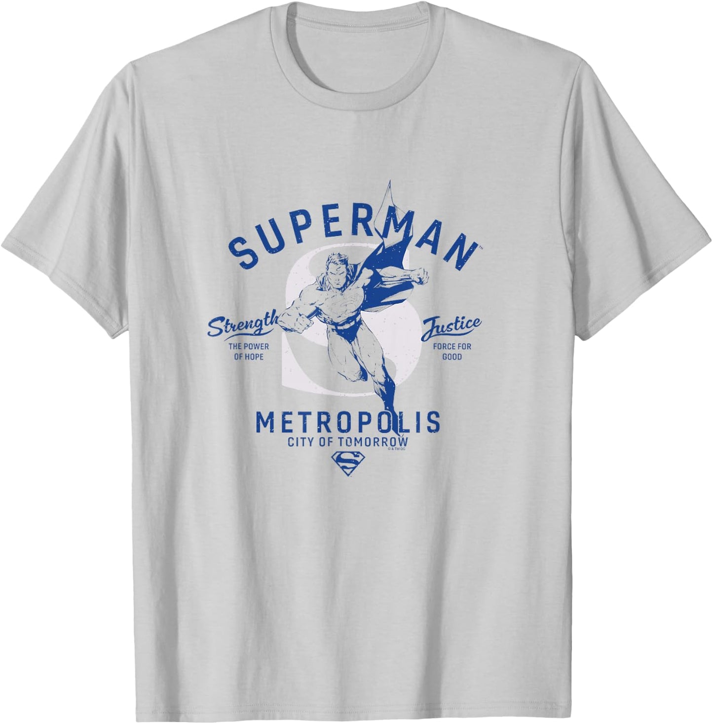 DC Comics Superman Metropolis City Of Tomorrow Vintage Logo T-Shirt - T-Shirt | Ash