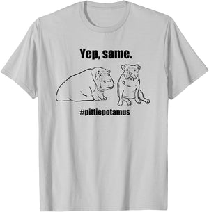 Original Sock Dogs, Pittiepotamus, Funny Pitbull, Pittie Lovers -Adult T-Shirt - T-Shirt | Ash