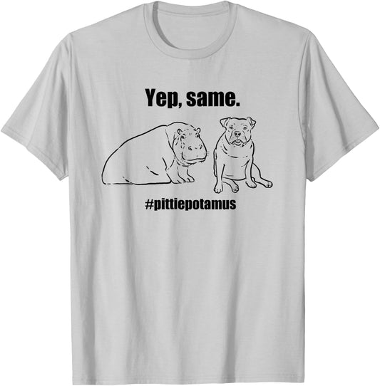 Original Sock Dogs, Pittiepotamus, Funny Pitbull, Pittie Lovers -Adult T-Shirt - T-Shirt | Ash