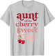 Aunt of the Cherry Sweet One Coquette First Birthday 1st T-Shirt - T-Shirt | Ash