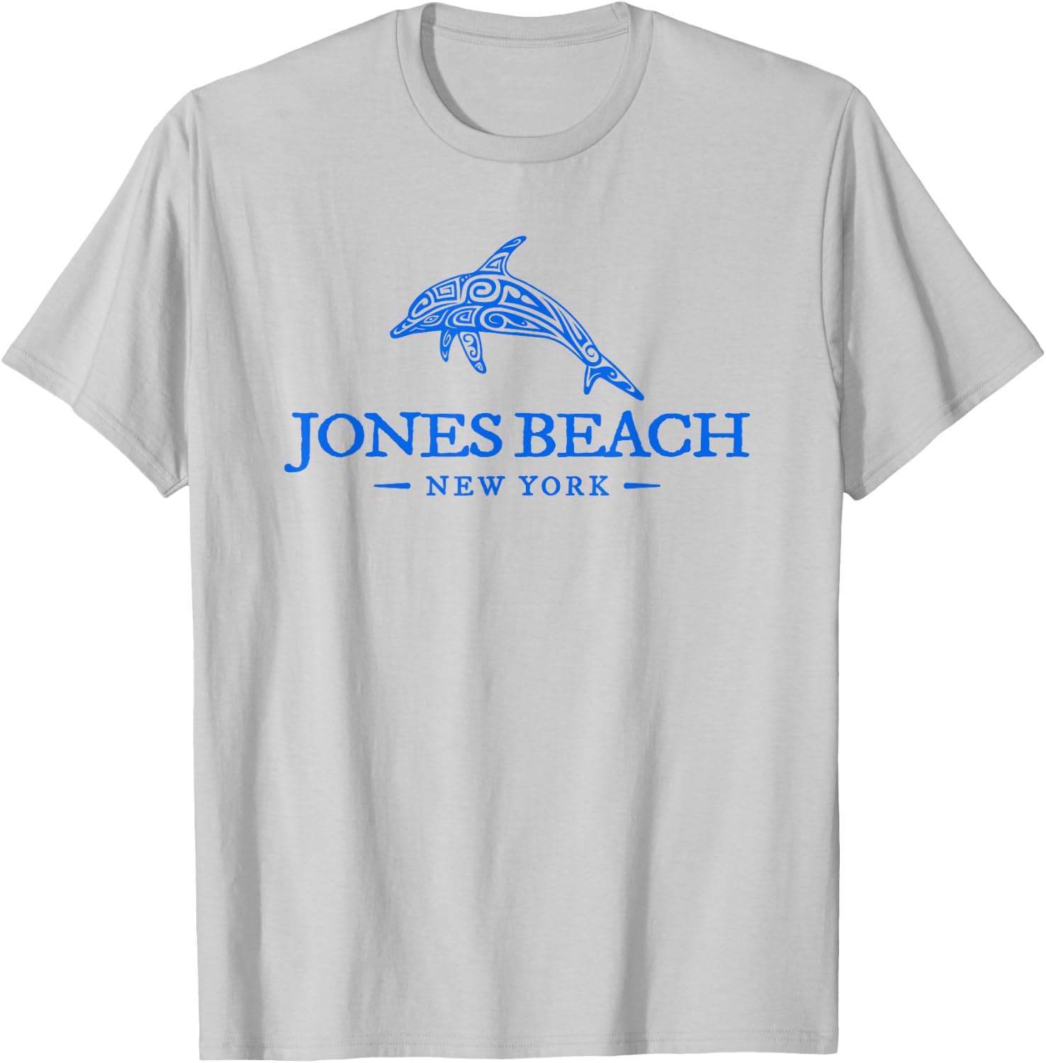 Jones Beach New York Dolphin Women Beach Souvenir T-Shirt - T-Shirt | Ash