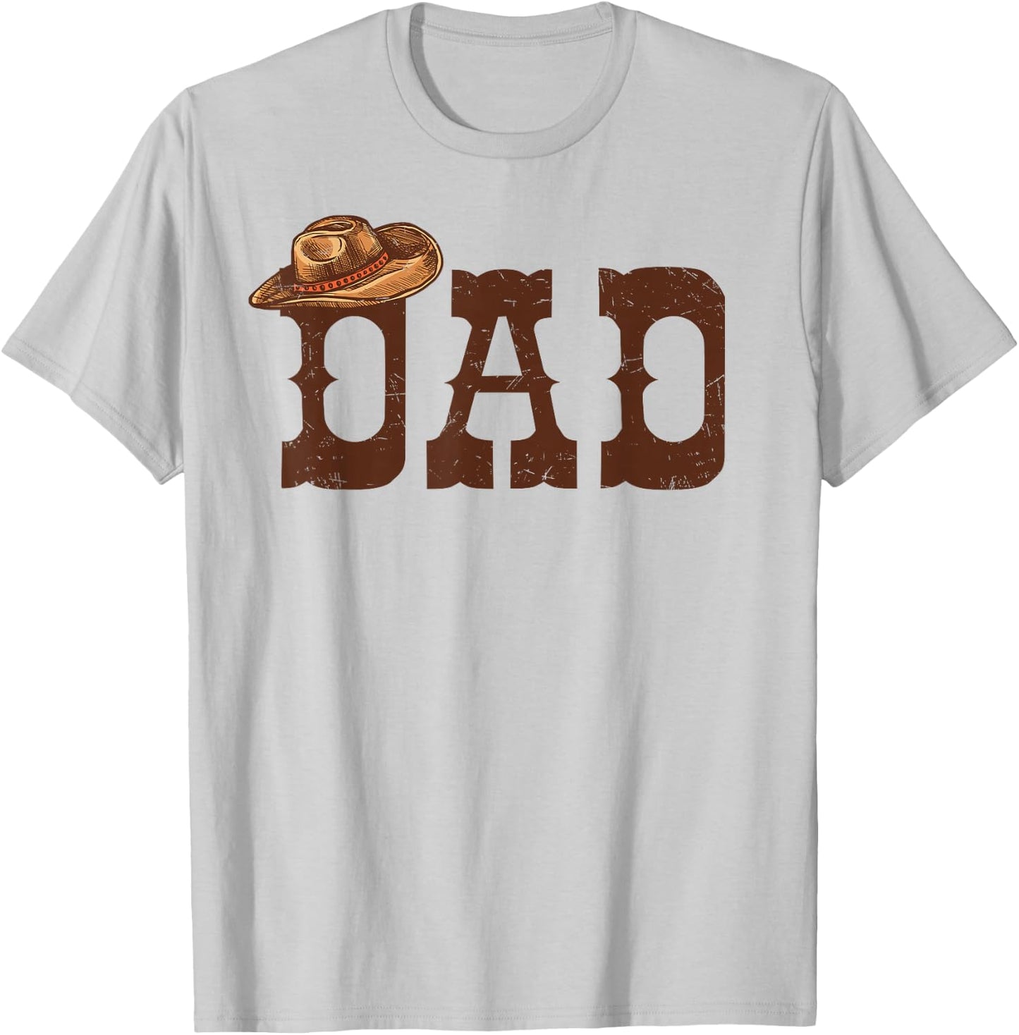 Dad Papa Western Family Matching Birthday Cowboy Cowgirl T-Shirt - T-Shirt | Ash