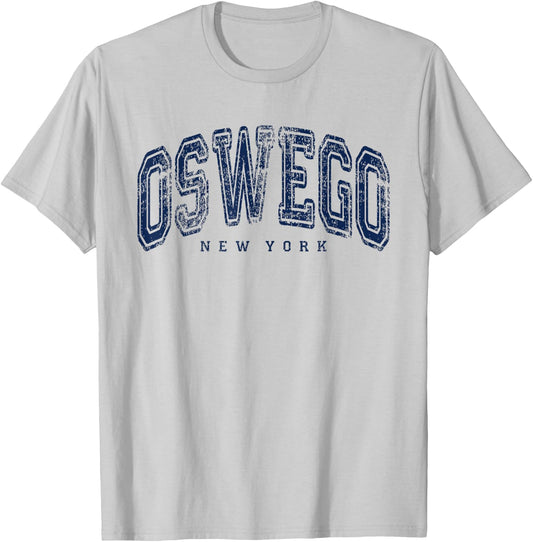 Oswego New York Vintage Retro US City State NY Travel T-Shirt - T-Shirt | Ash