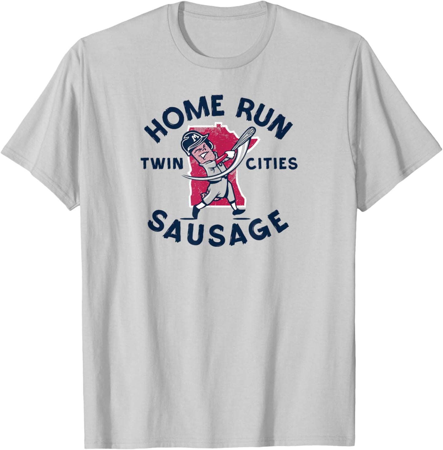 Home Run Sausage (Gray) - Minnesota Baseball T-Shirt - T-Shirt | Ash