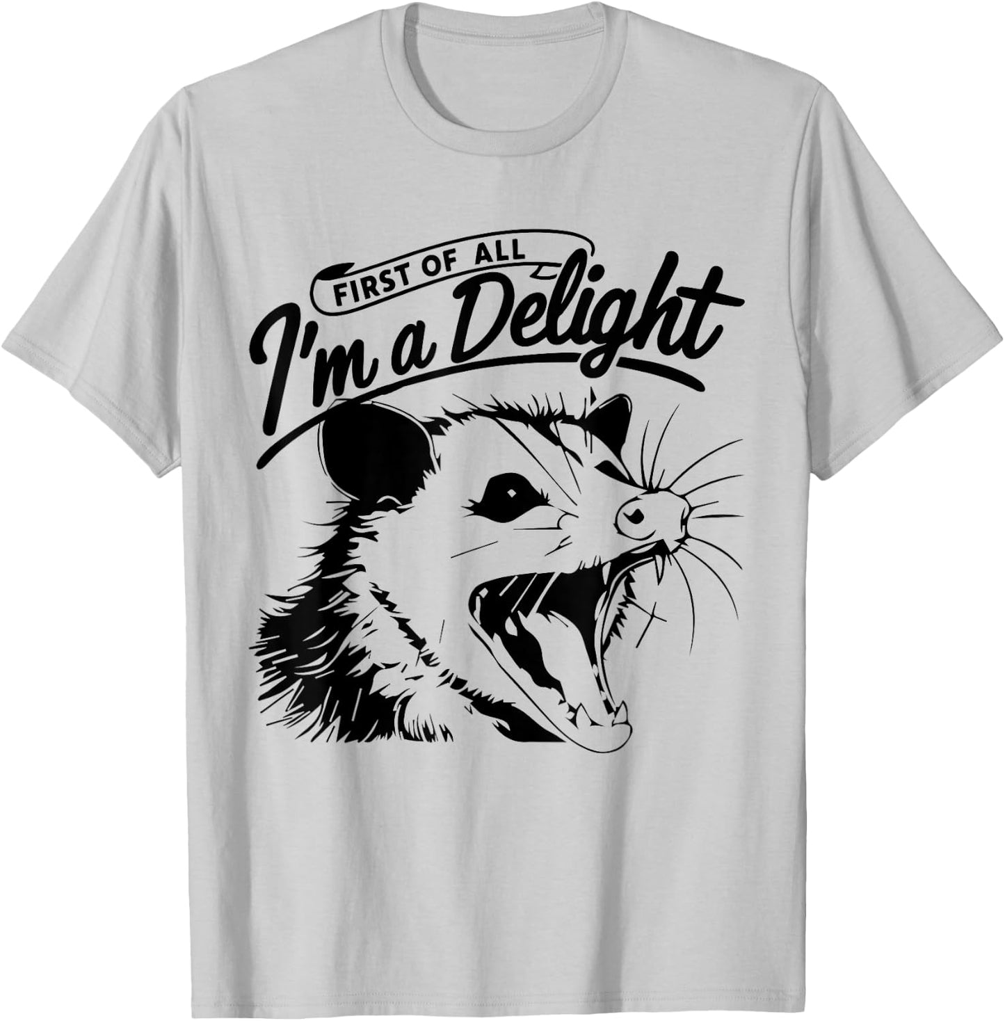 First of All, I'm a Delight Funny Opossum Possum T-Shirt - T-Shirt | Ash