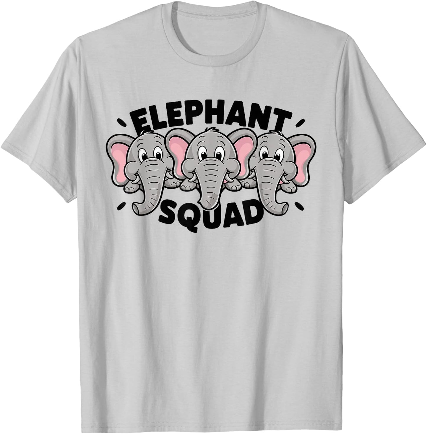 Elephant Squad for Elephant Lover Shirt Cool Elephant T-Shirt - T-Shirt | Ash