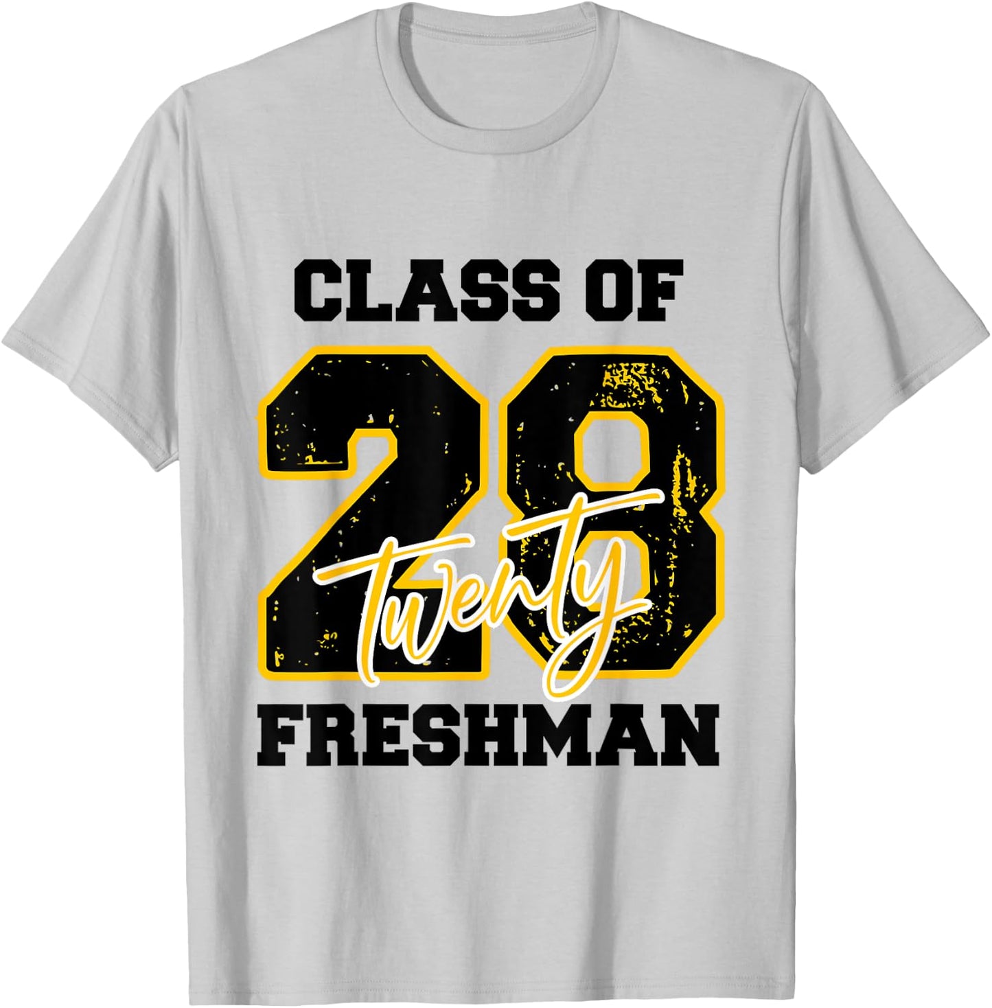 Class of 2028 Freshman High School Back To School 9th Grade T-Shirt - T-Shirt | Ash