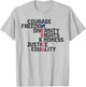Courage Freedom Diversity Rights Kindness Justice Equality T-Shirt - T-Shirt | Ash