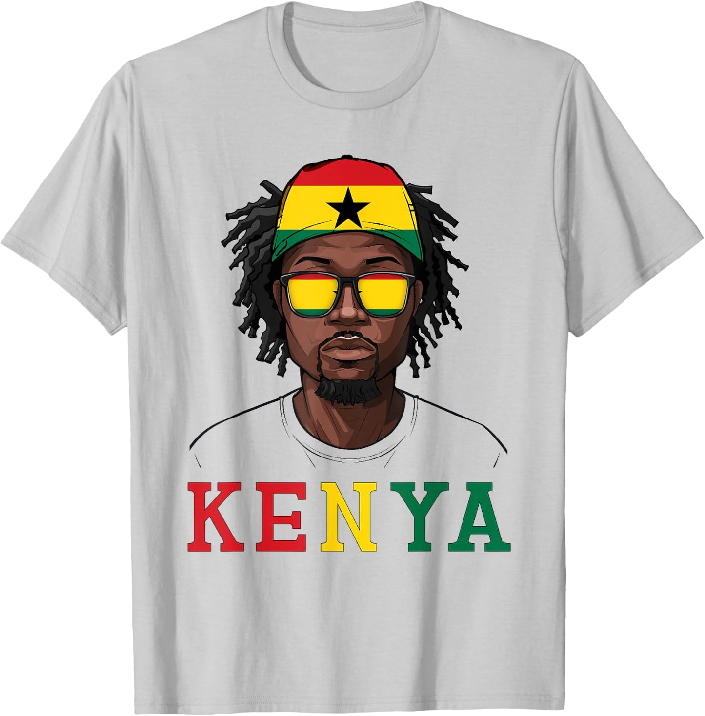 Kenyan Flag Souvenirs Man Uniform Country Kenya T-Shirt - T-Shirt | Ash