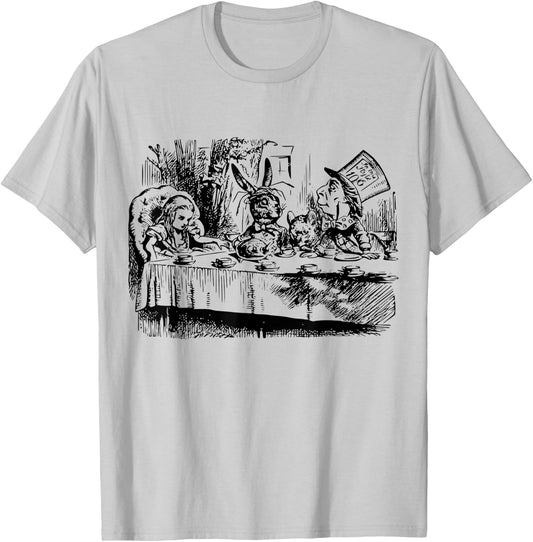 Alice in Wonderland White Rabbit Shirt Mad Hatter T-Shirt - T-Shirt | Ash