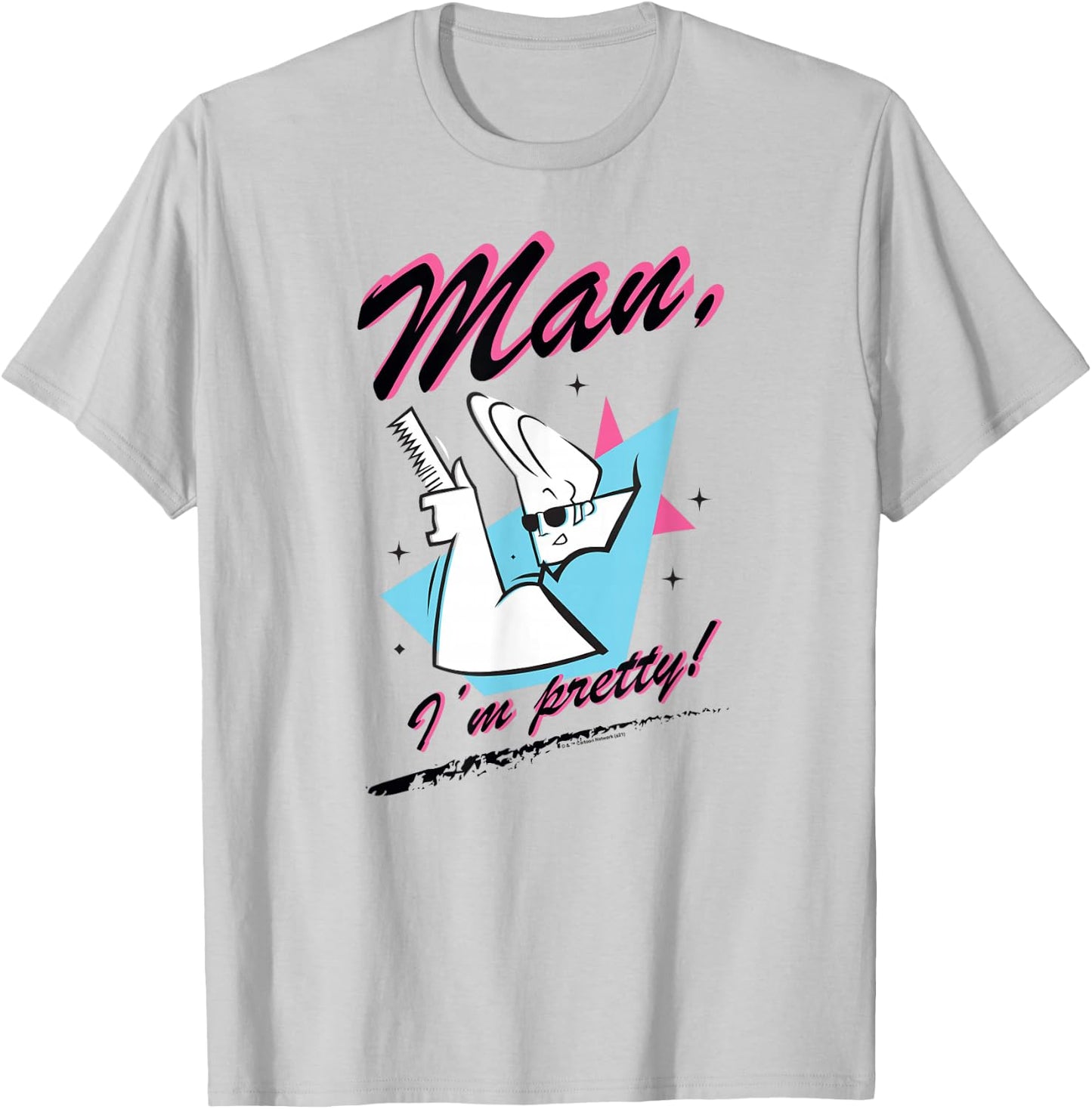 Johnny Bravo Man, I'm Pretty! T-Shirt - T-Shirt | Ash