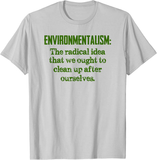 Environmentalism Definition for Environmentalist and Earth T-Shirt - T-Shirt | Ash