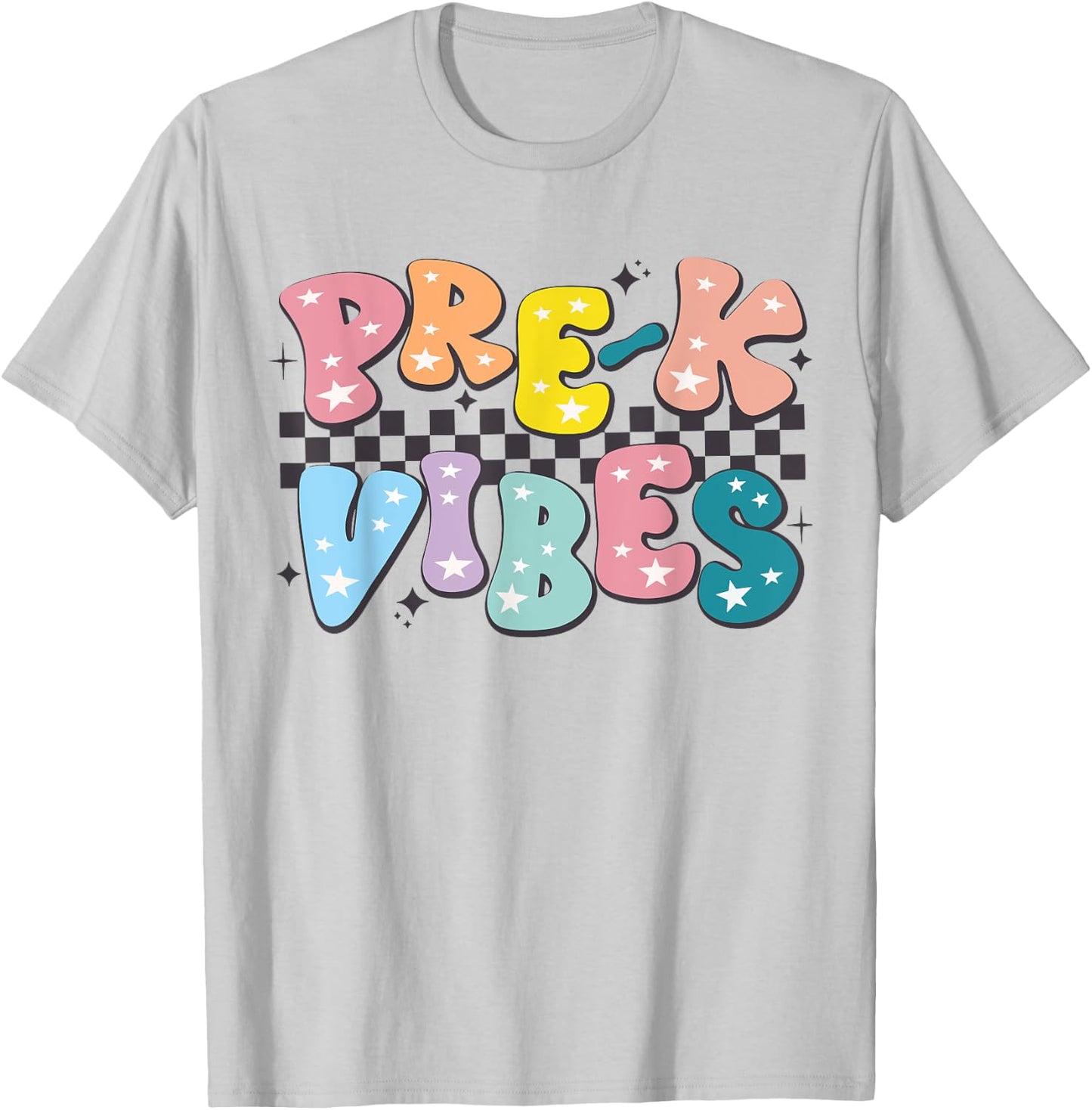 Pre-K Vibes Back To School Teachers Student Hello Pre-K Team Men Women Girls Kids T-Shirt - T-Shirt | Ash