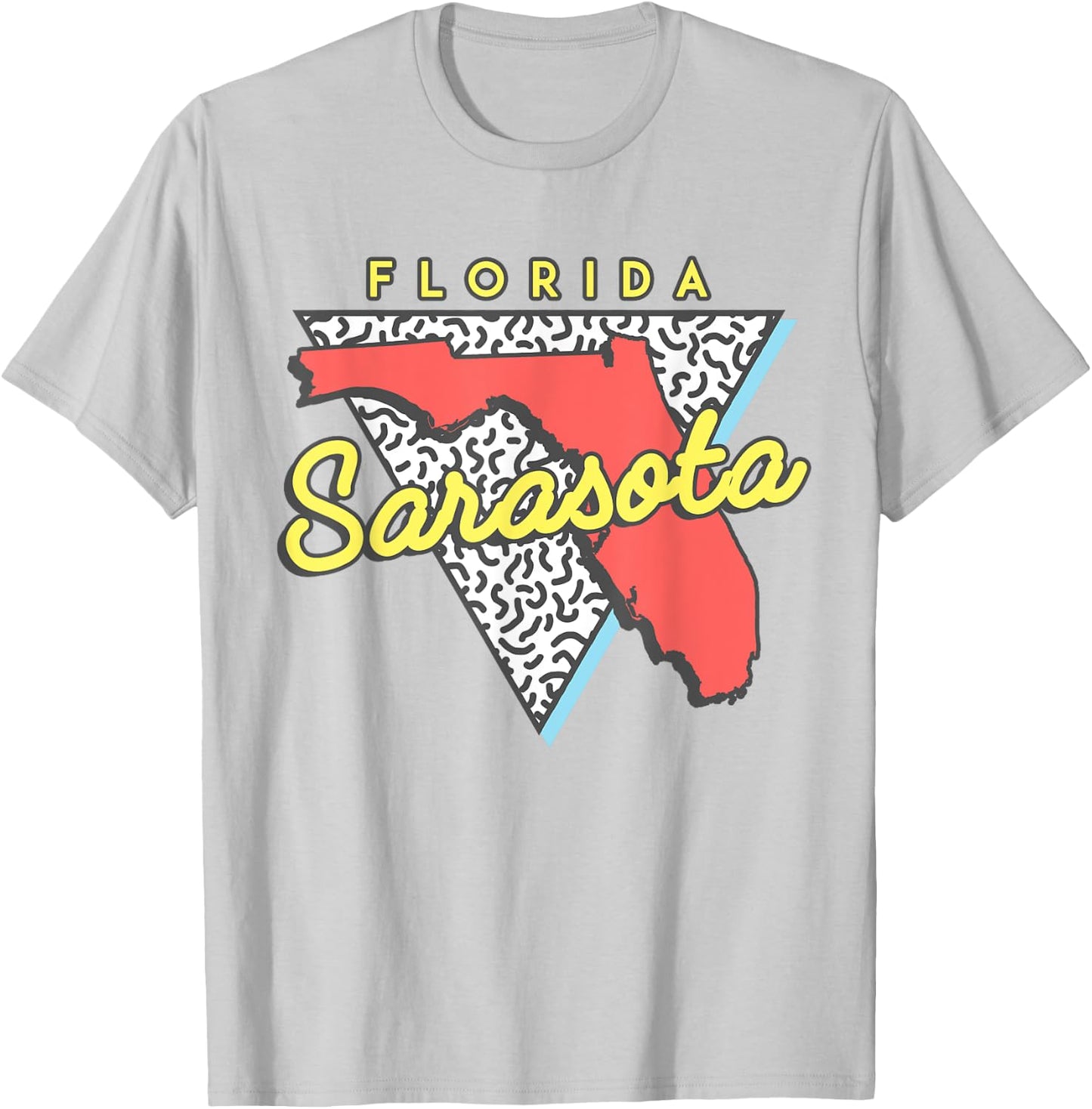 Sarasota Florida T Shirt Souvenirs 80s Design T-Shirt - T-Shirt | Ash