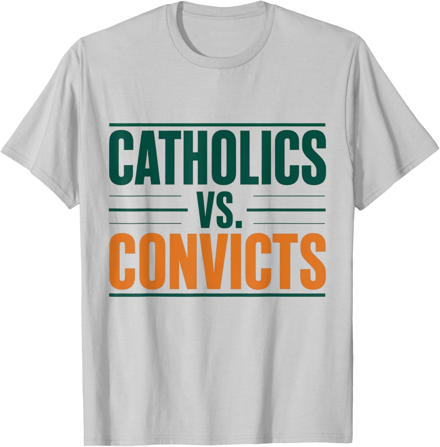Classic Catholics vs Convicts 1988 T-Shirt - T-Shirt | Ash