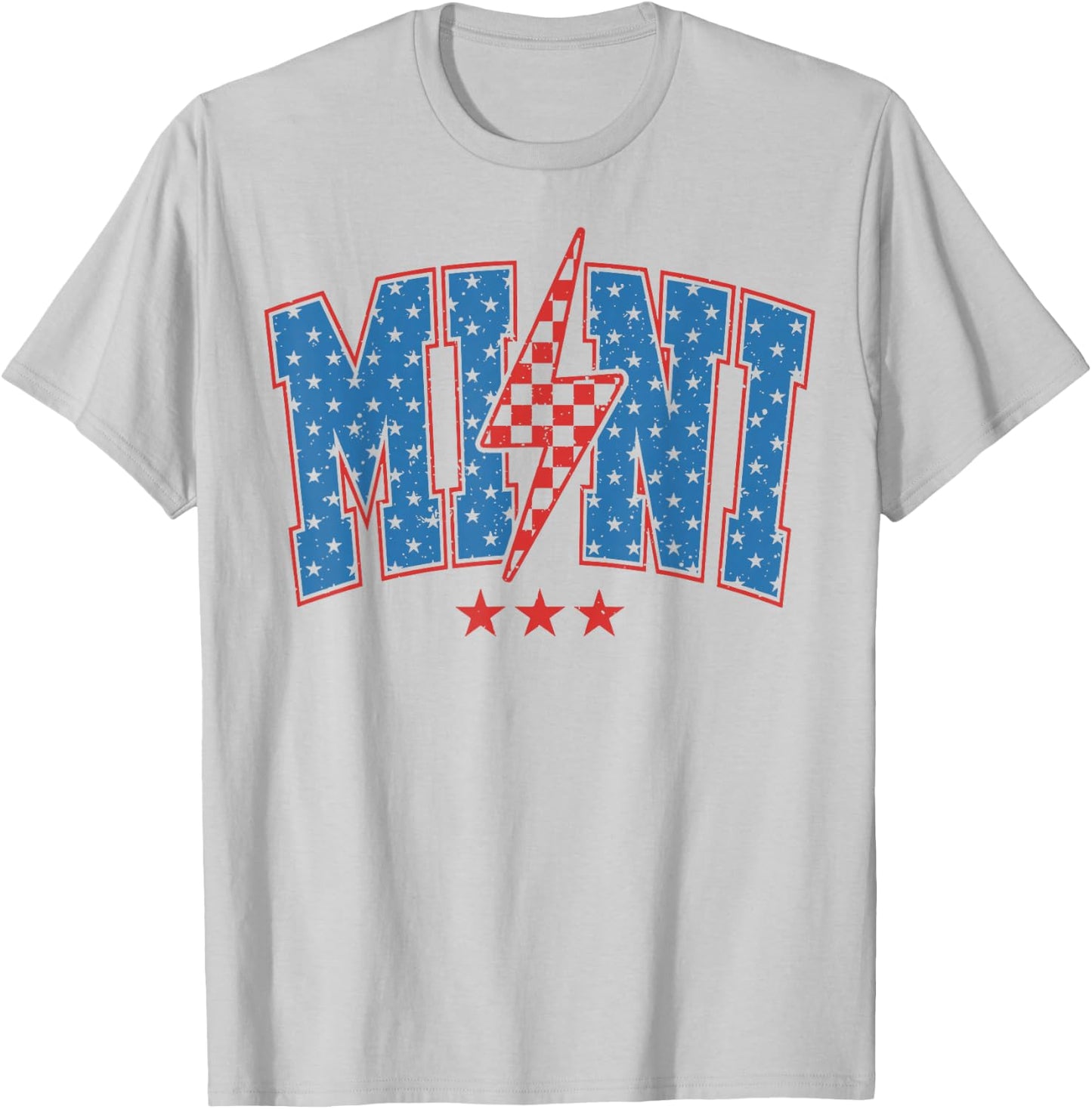 American Mama and Mini 4th of July , Mini lignting bolt T-Shirt - T-Shirt | Ash