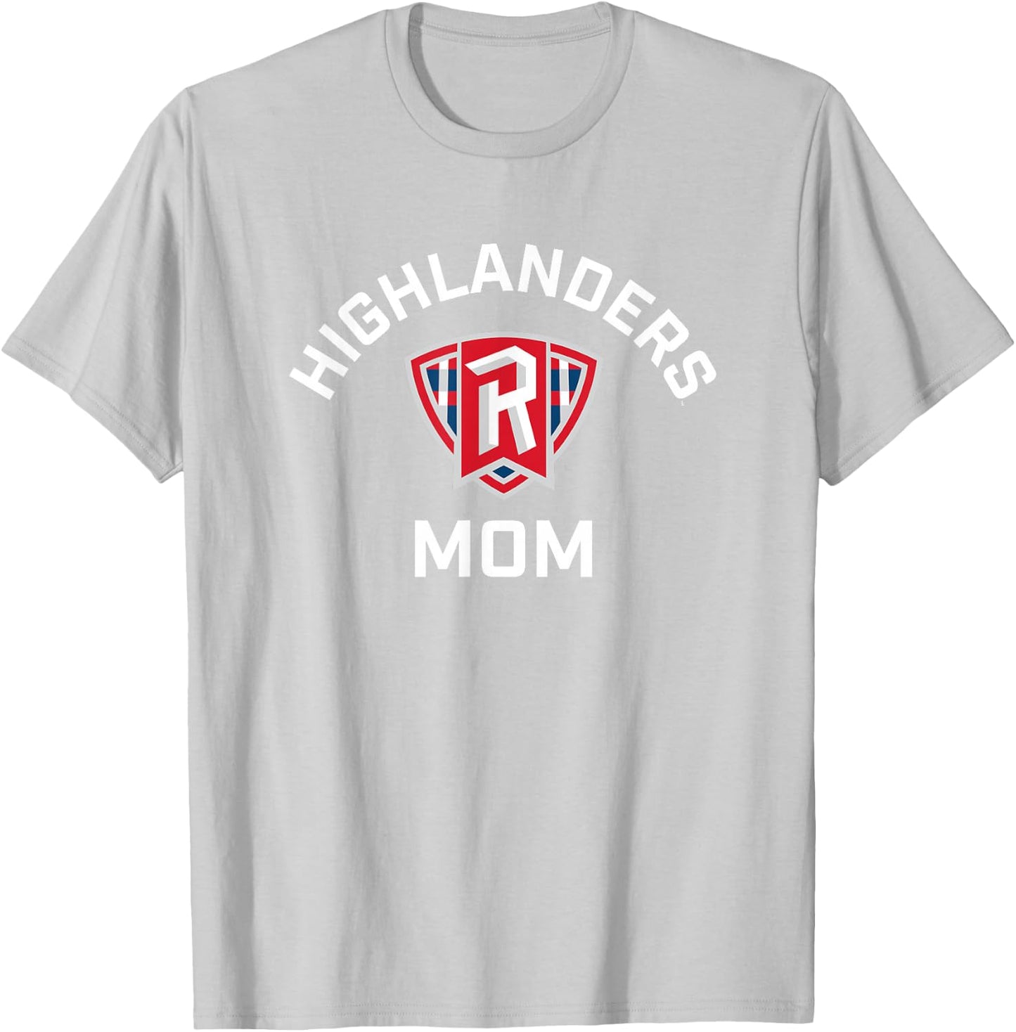 Radford University Highlanders Arched Mom T-Shirt - T-Shirt | Ash