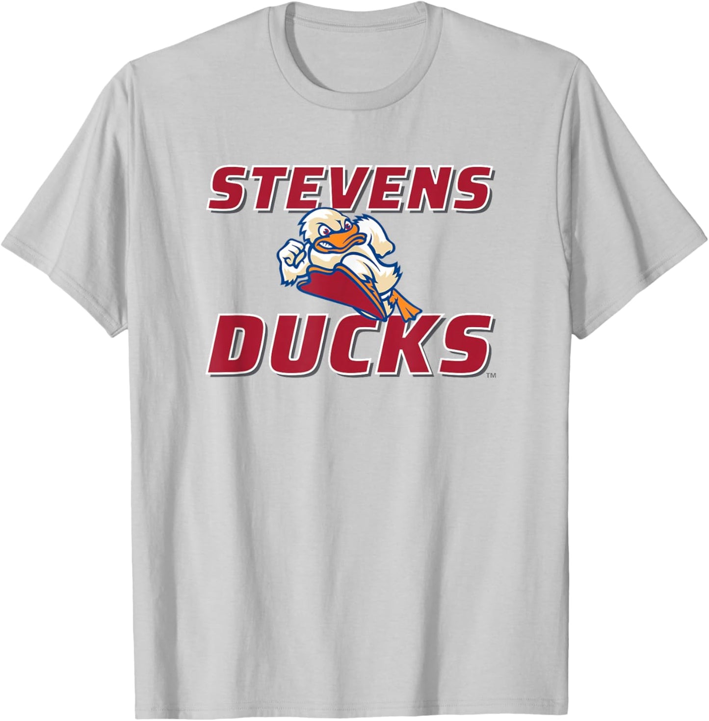 Stevens Institute of Technology Stevens Ducks Logo T-Shirt - T-Shirt | Ash